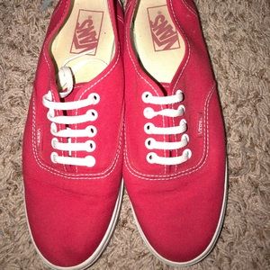 Vans authentic red